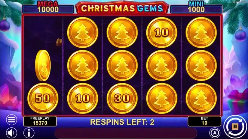 Christmas Gems Hold And Win slot screenshot 5