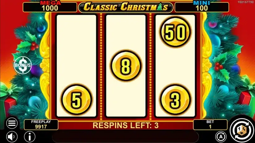 Classic Christmas Hold And Win slot screenshot 4