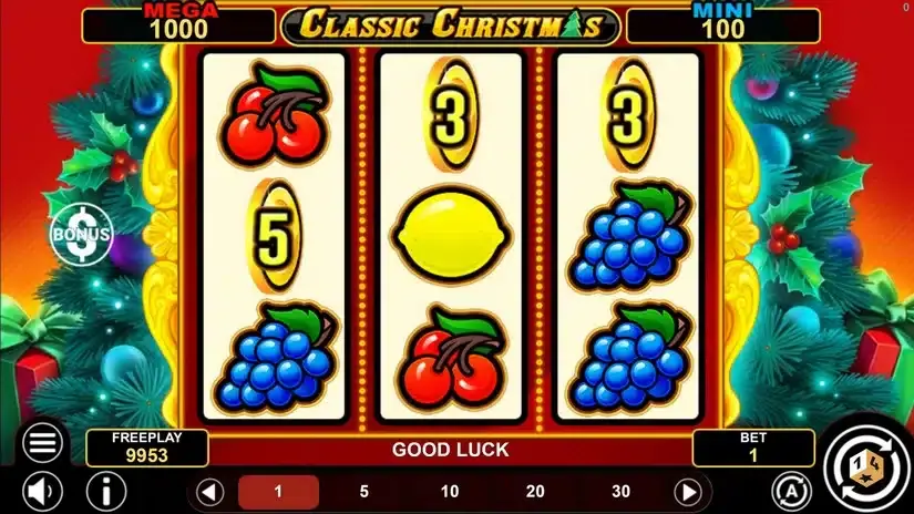 Classic Christmas Hold And Win slot screenshot 2
