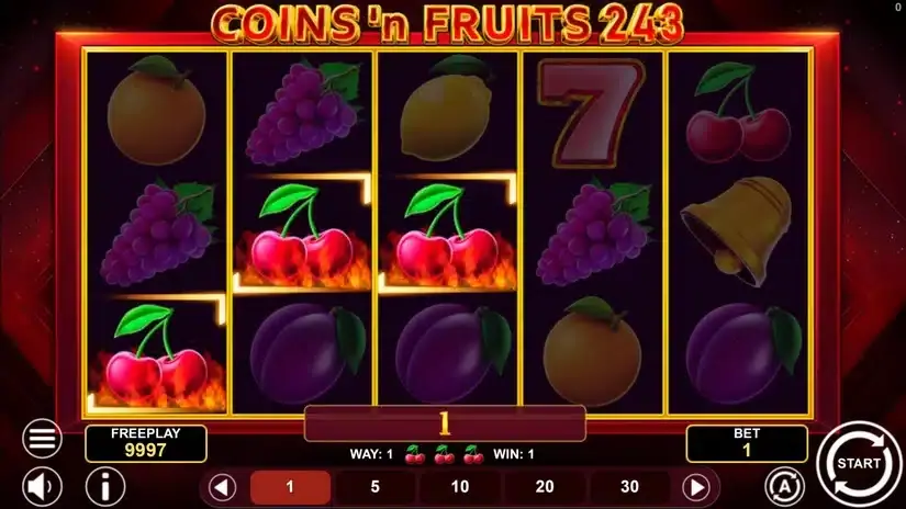 Coins and Fruits 243 slot screenshot 3
