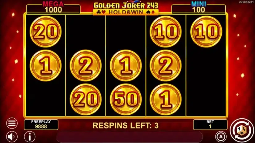 Golden Joker 243 Hold And Win slot screenshot 