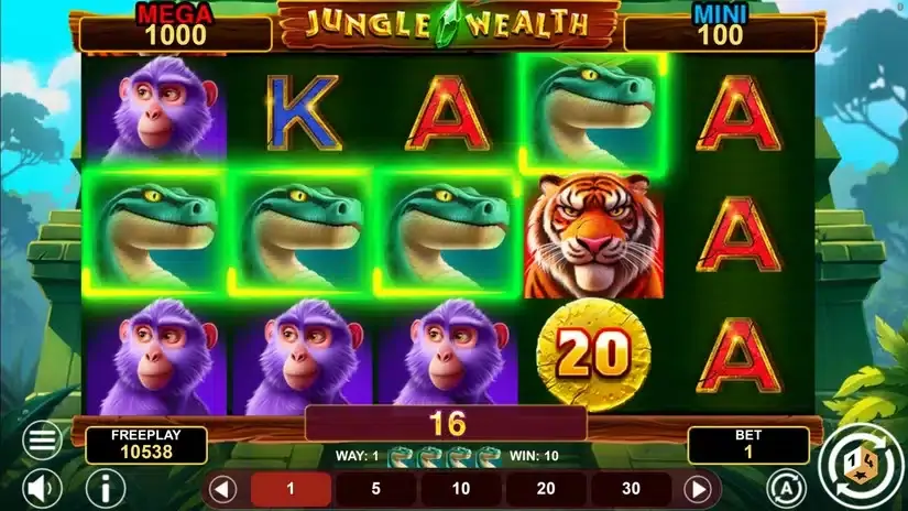 Jungle Wealth Hold And Win slot screenshot 4