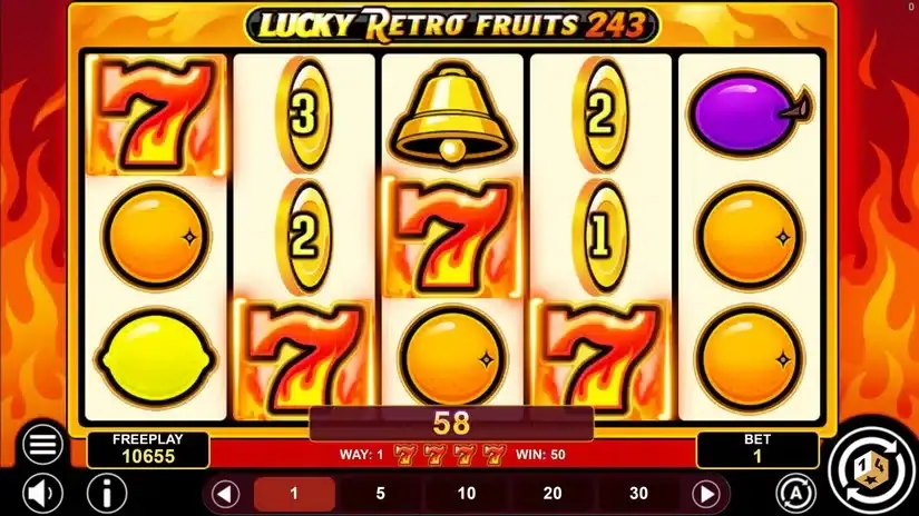 Lucky Retro Fruits 243 slot screenshot 4