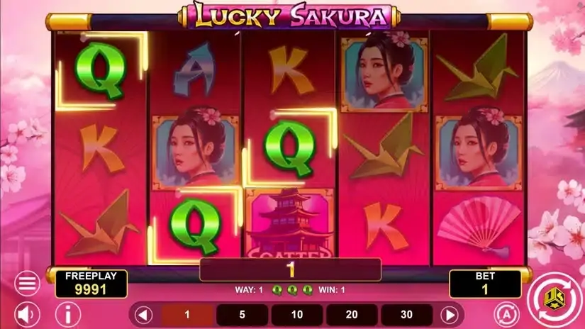 Lucky Sakura slot screenshot 2