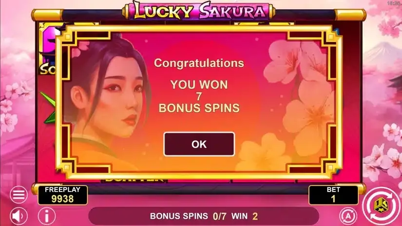 Lucky Sakura slot screenshot 4