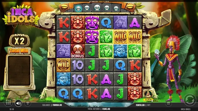 Inca Idols slot screenshot 2