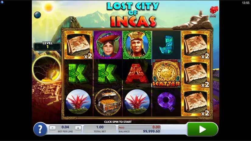 Lost City of Incas slot screenshot 3