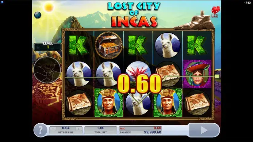 Lost City of Incas slot screenshot 2