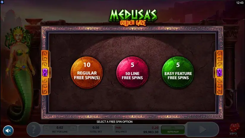 Medusa’s Golden Gaze slot screenshot 4