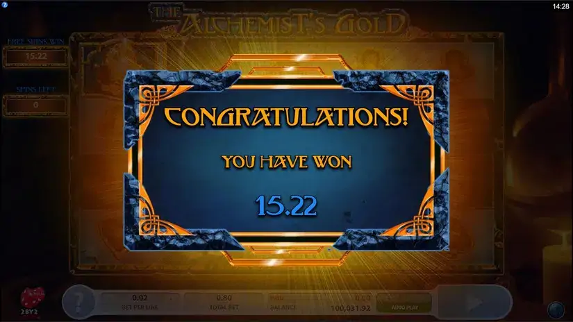 The Alchemist’s Gold slot screenshot 5