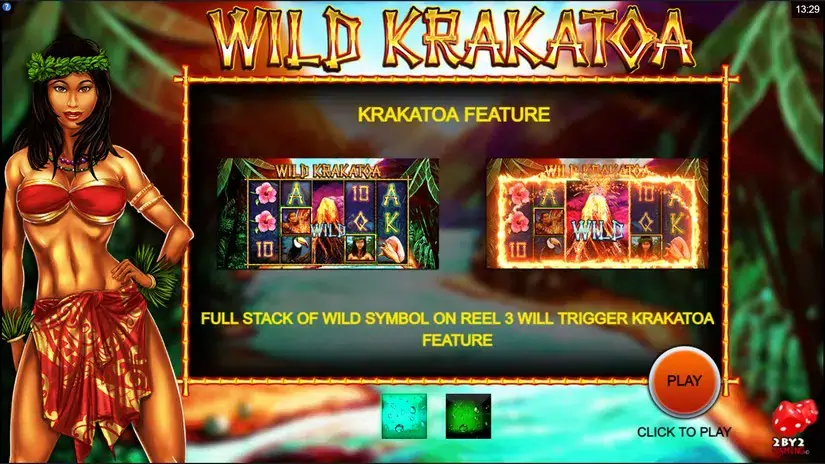 Wild Krakatoa slot screenshot 1