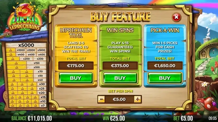 3 Lucky Leprechauns slot screenshot 3