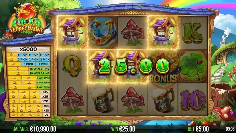 3 Lucky Leprechauns slot screenshot 2