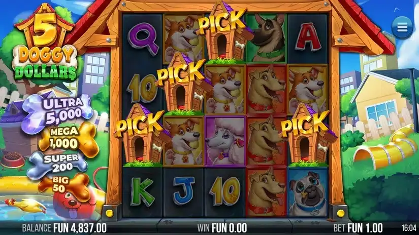 5 Doggy Dollars slot screenshot 3