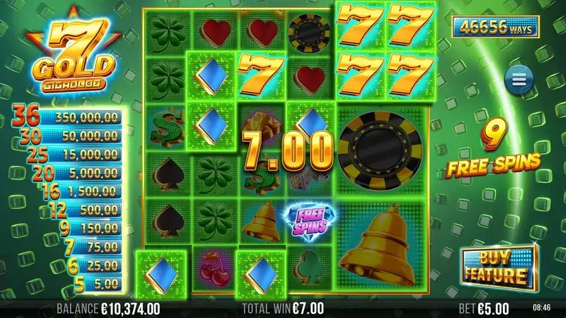 7 Gold Gigablox slot screenshot 6