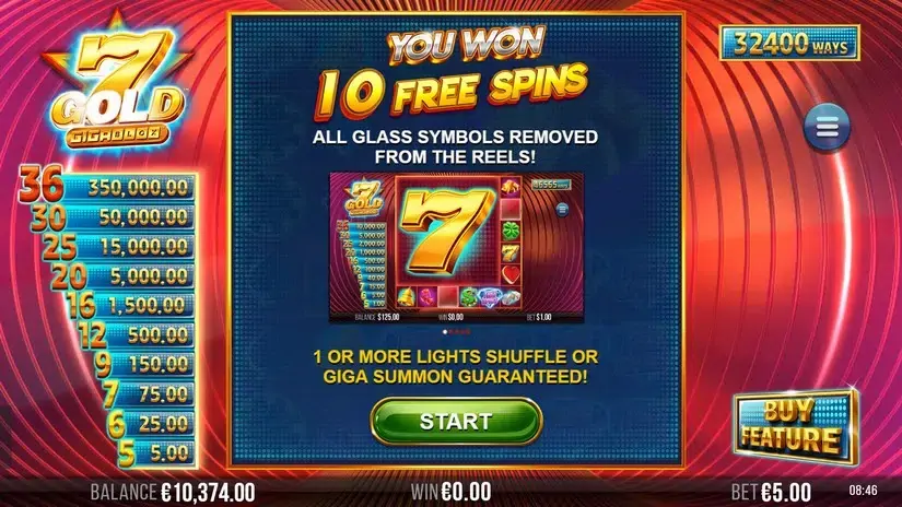 7 Gold Gigablox slot screenshot 4