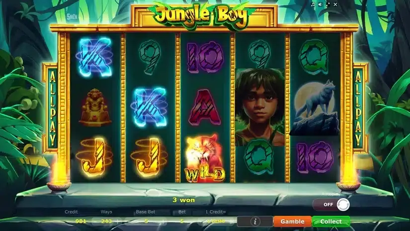 Jungle Boy slot screenshot 2