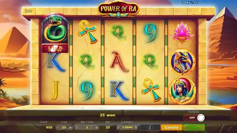 Power of Ra slot screenshot 1