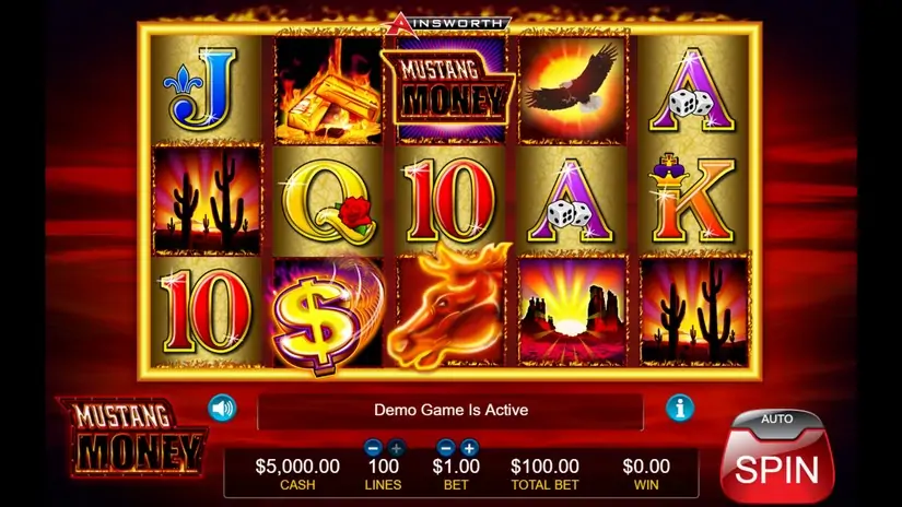 Mustang Money slot screenshot 