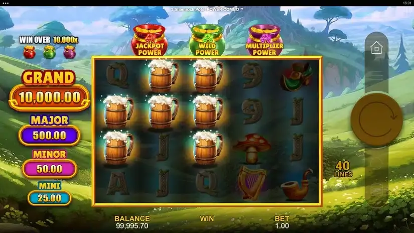 3 Shamrock Pots: Power Combo slot screenshot 3