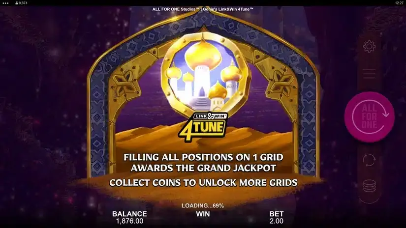 Genie’s Link&Win 4Tune slot screenshot 2