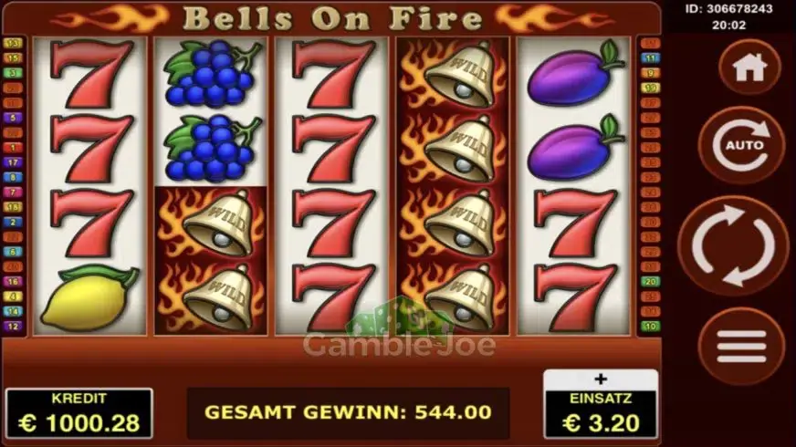 Bells on Fire slot screenshot 