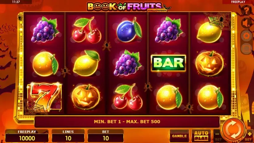 Book of Fruits Halloween slot screenshot 1