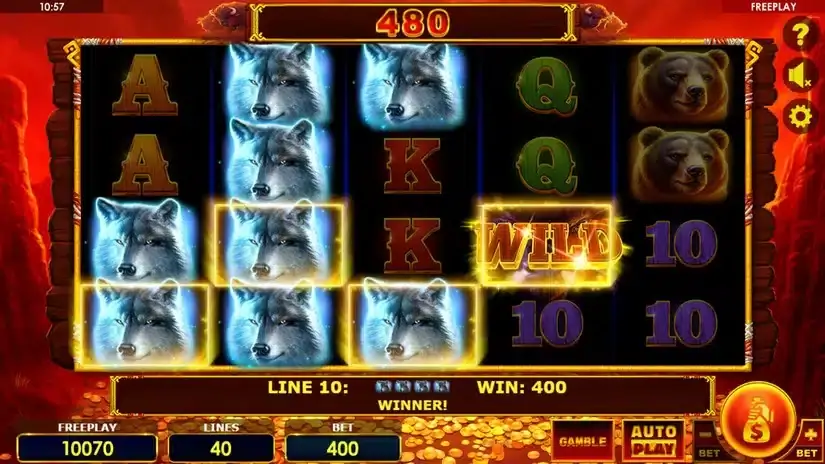 Buffalo Thunderstacks slot screenshot 4