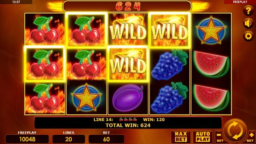 Burning Bells 20 slot screenshot 