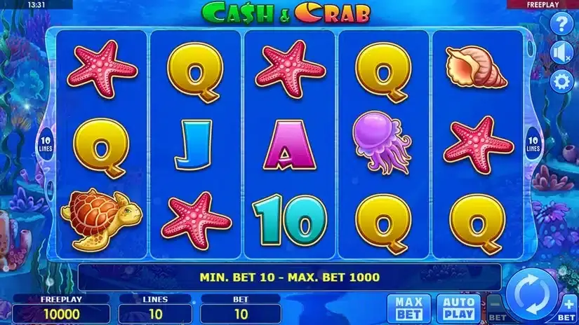 Cash & Crab slot screenshot 