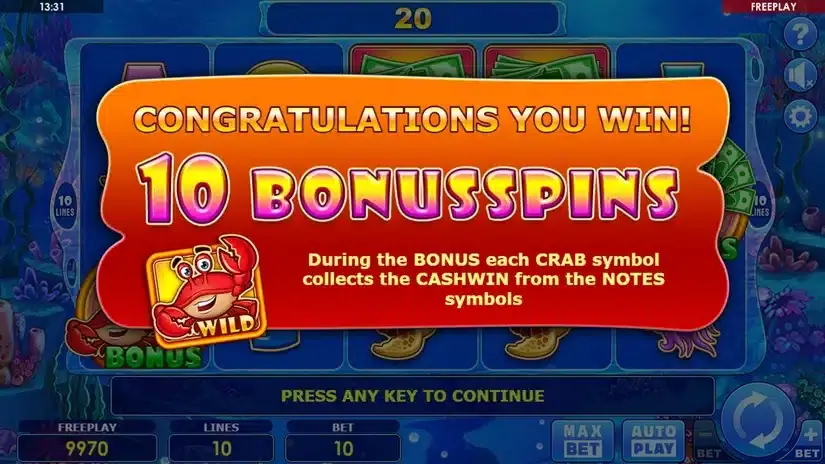 Cash & Crab slot screenshot 3