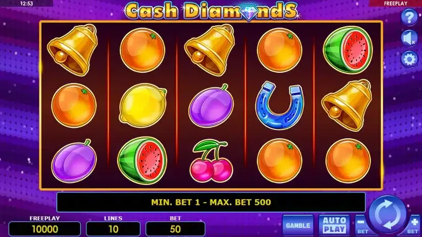 Cash Diamonds slot screenshot 