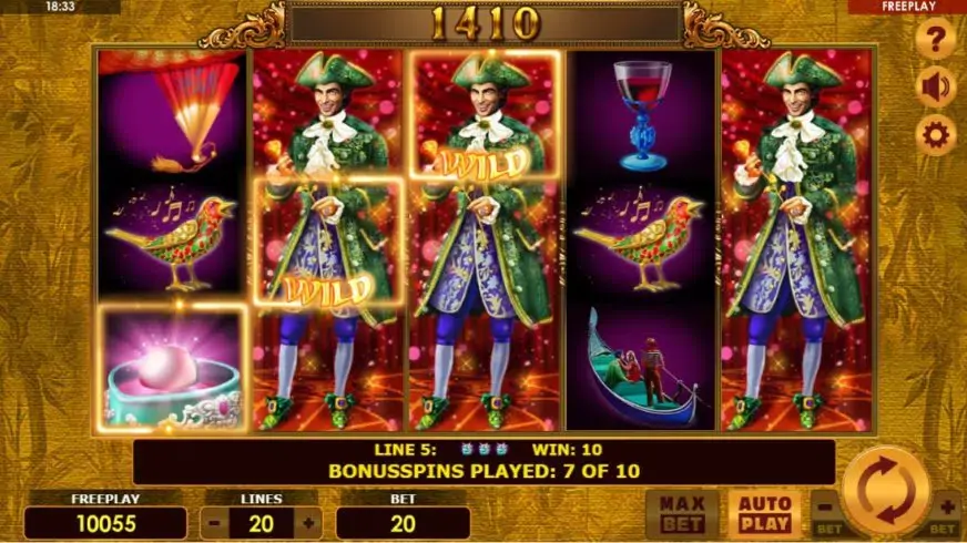 Grand Casanova slot screenshot 