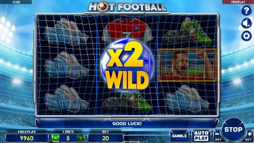 Hot Football slot screenshot 2