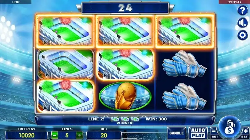 Hot Football slot screenshot 3
