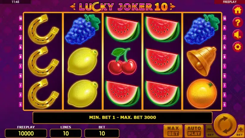 Lucky Joker 10 slot screenshot 