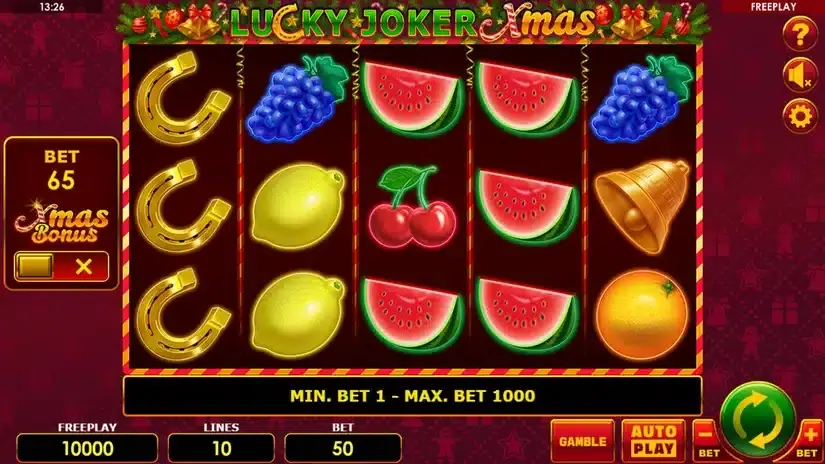 Lucky Joker Xmas slot screenshot 