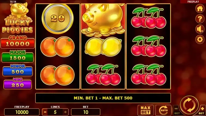 Lucky Piggies slot screenshot 