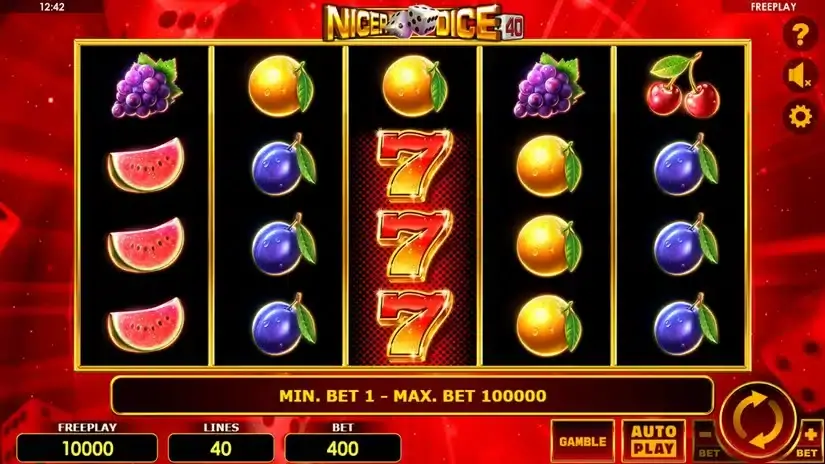 Nicer Dice 40 slot screenshot 