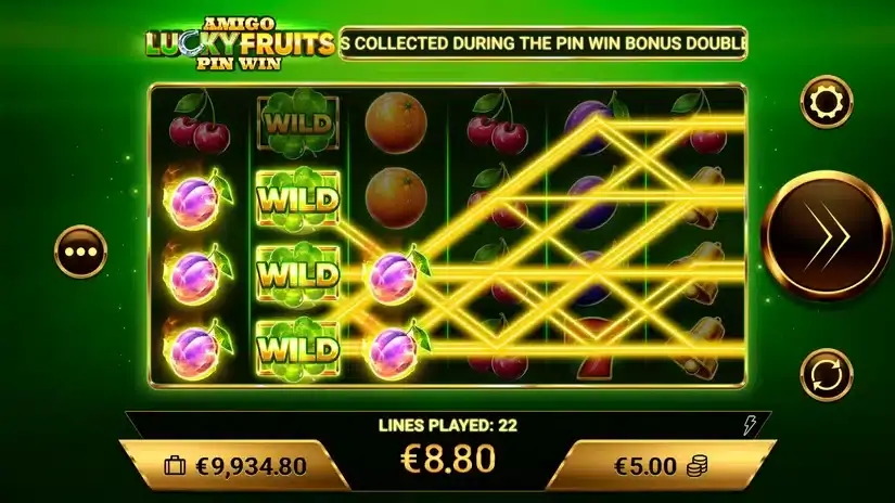 Amigo Lucky Fruits Pin Win slot screenshot 2