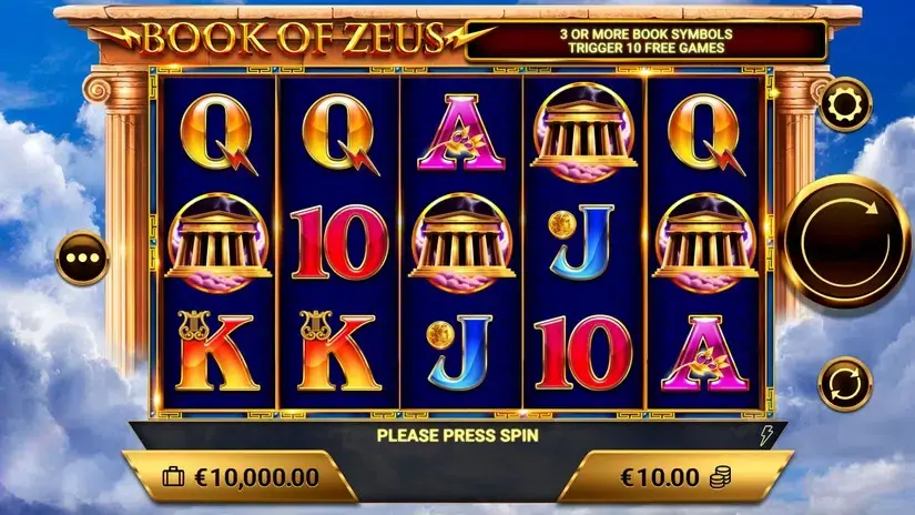 Book of Zeus slot screenshot 