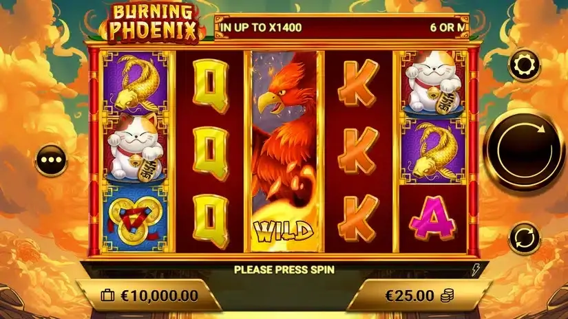 Burning Phoenix slot screenshot 