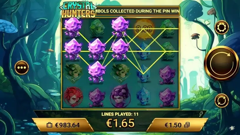 Crystal Hunters slot screenshot 2