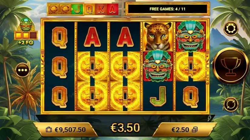Jaguar Treasures slot screenshot 