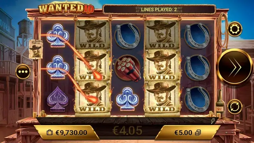 Wanted 10 slot screenshot 2