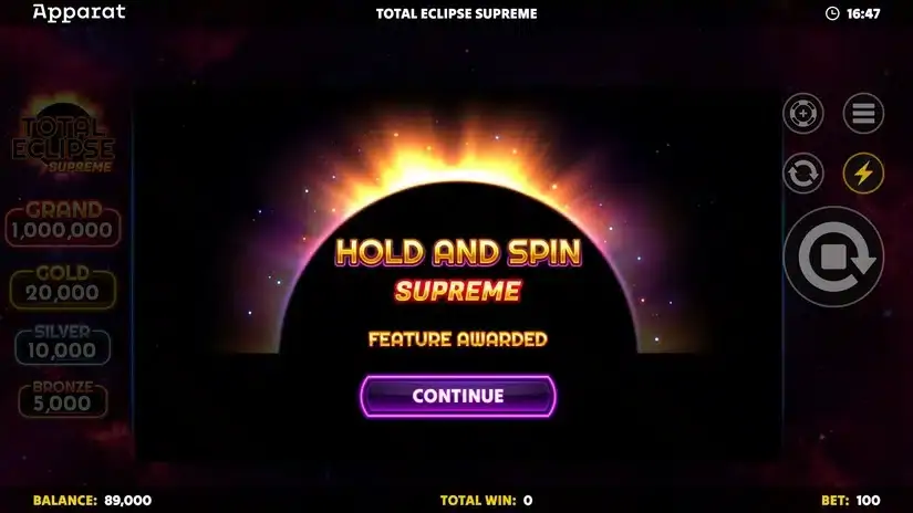 Total Eclipse Supreme slot screenshot 4