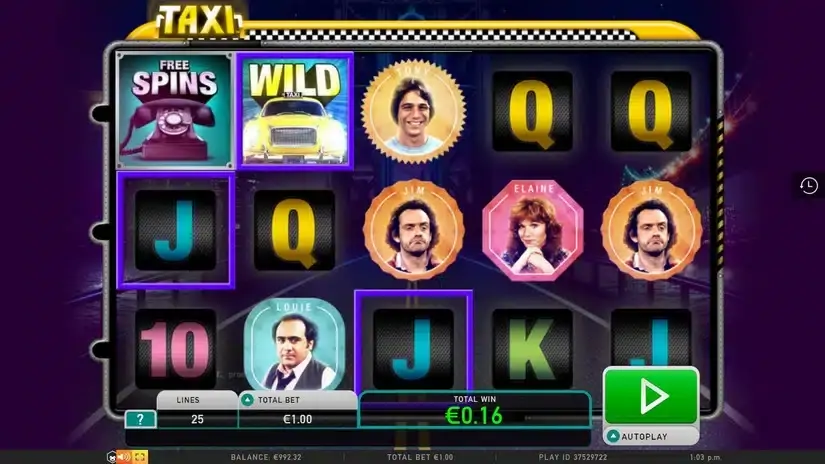 Taxi slot screenshot 