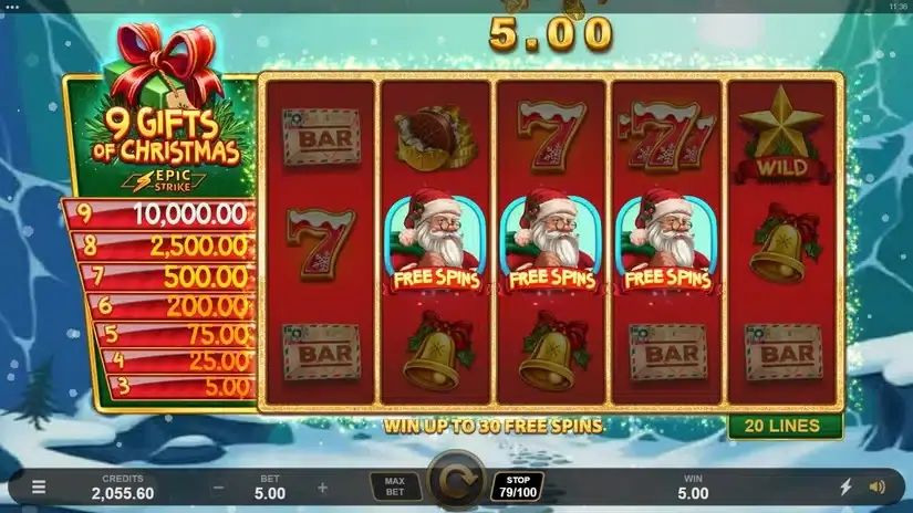 9 Gifts of Christmas slot screenshot 5