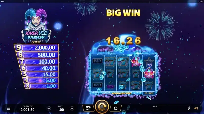 Joker Ice Frenzy Epic Strike slot screenshot 3