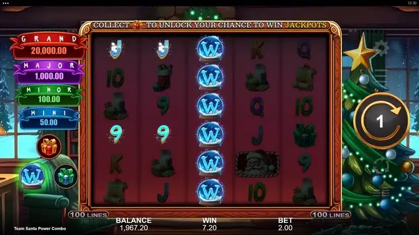 Team Santa Power Combo slot screenshot 